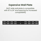 Kanto PF500 Fixed Low-Profile TV Wall Mount for 65"–120" TVs with 250 lb Capacity - Black
