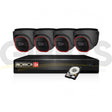 Provision-ISR 4CH IP Kit W/ 4 x 2MP Turret Cameras and 4CH 2TB NVR - Grey
