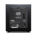 PSB SubSeries BP7 subwoofer in black rear I/O panel