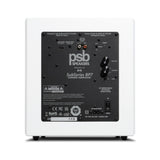 PSB SubSeries BP7 subwoofer in white rear I/O panel