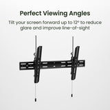 Kanto PT500 Low Profile Tilting TV Wall Mount with 250 lb Capacity - Black