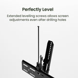 Kanto PT500 Low Profile Tilting TV Wall Mount with 250 lb Capacity - Black