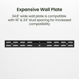 Kanto PT500 Low Profile Tilting TV Wall Mount with 250 lb Capacity - Black
