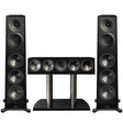 Paradigm Founder 120H Floor Standing Speaker - Pair |  Founder 90C Center Channel Speaker - Gloss Black - Bundle