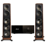 Anthem MRX 1140 8K AV Receiver | Paradigm Founder 100F 5-Driver 3 Way Floor Standing Speaker - Walnut - Pair - Bundle