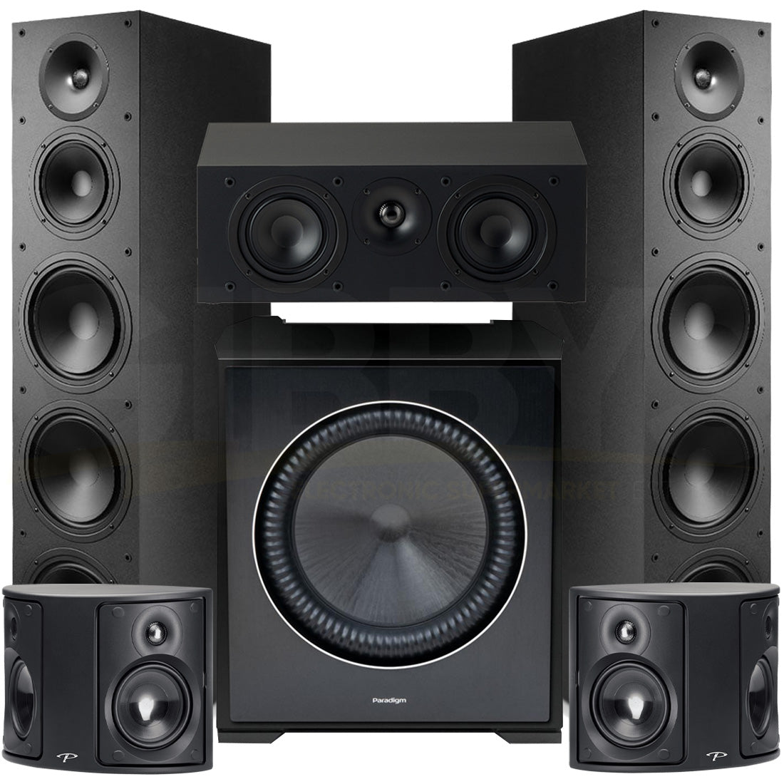 Paradigm Monitor SE 8000F 5.1 Speaker Bundle #1 Black