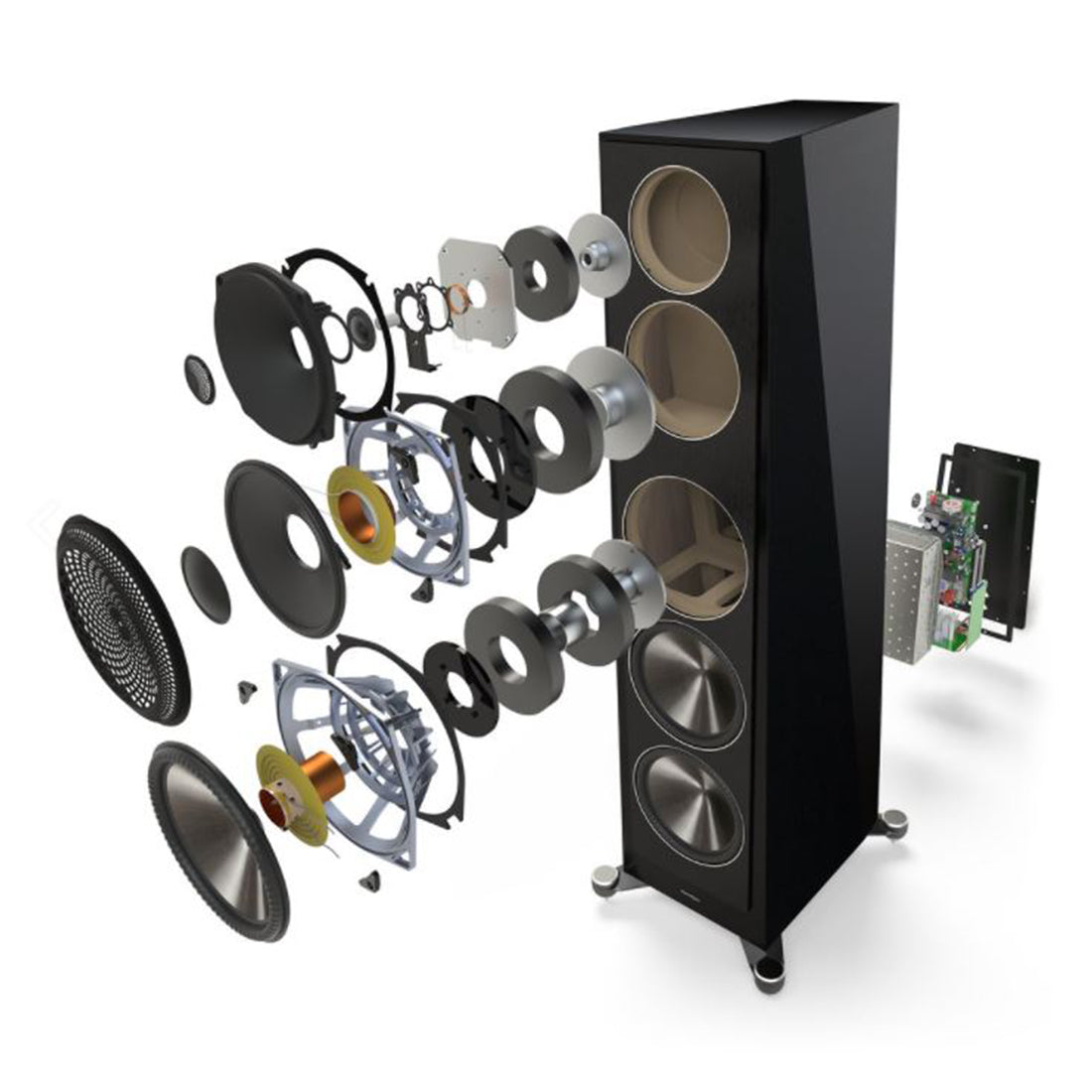 Paradigm Founder 120H Floor Standing Speaker | Founder 90C Center Channel Speaker | Founder 40B Bookshelf Speakers | Founder 70LCR Bookshelf Speakers | JL Audio Home Audio F113V2-GLOSS Powered Subwoofer - Bundle
