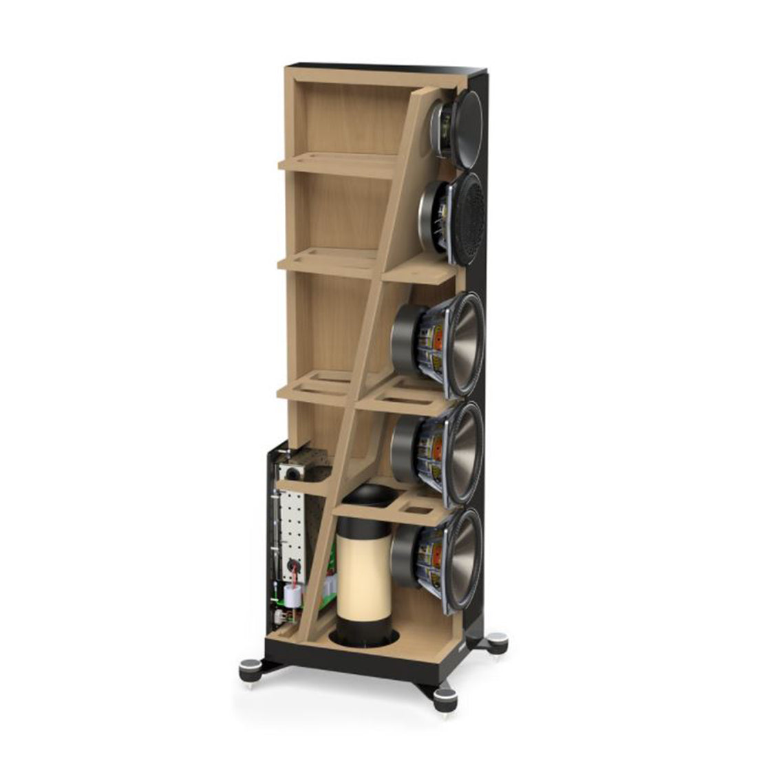 Paradigm Founder 120H Floor Standing Speaker | Founder 90C Center Channel Speaker | Founder 40B Bookshelf Speakers | Founder 70LCR Bookshelf Speakers | JL Audio Home Audio F113V2-GLOSS Powered Subwoofer - Bundle