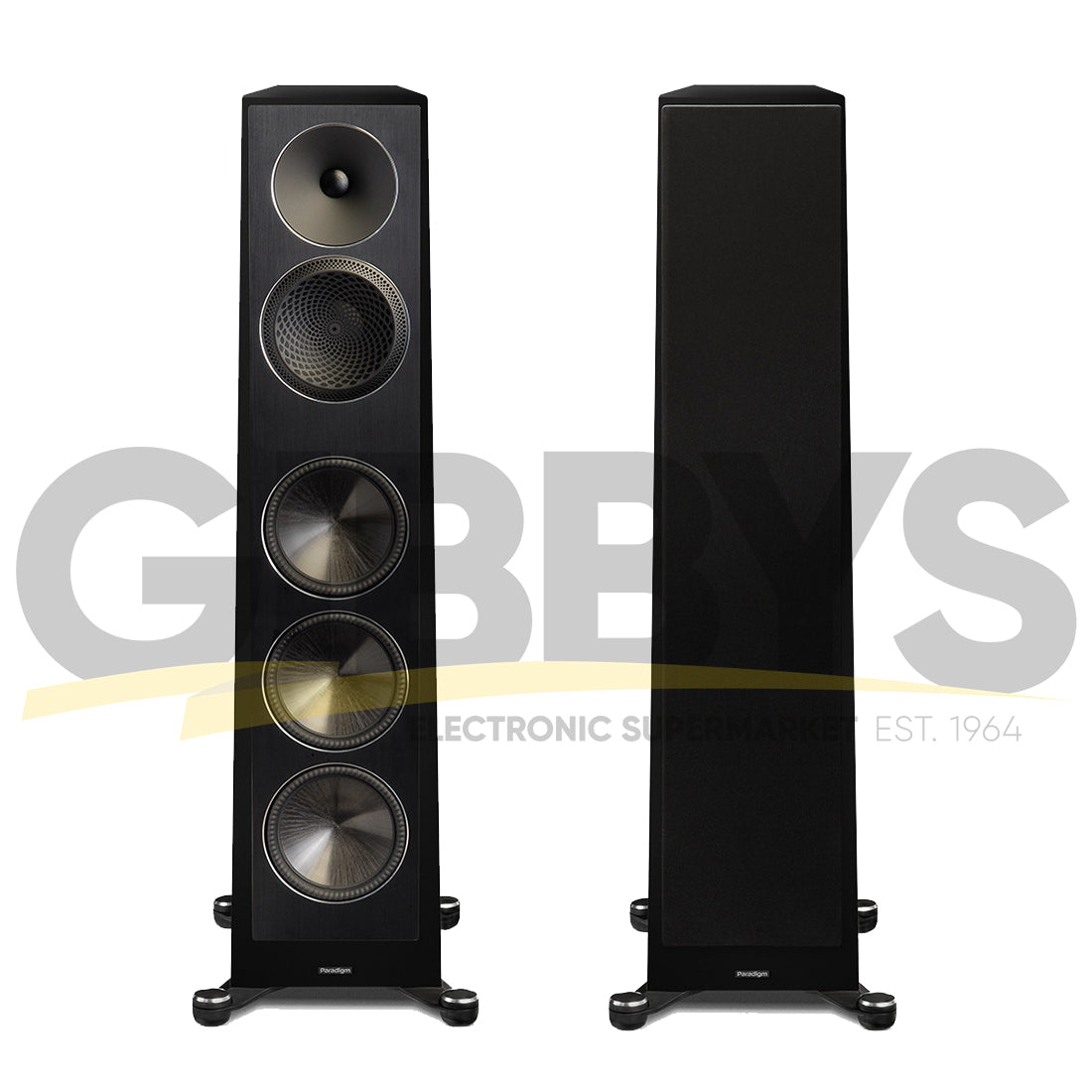 Paradigm Founder 120H Floor Standing Speakers | JL Audio Home Audio F212V2-GLOSS Fathom Dual 12" Powered Subwoofer - Bundle