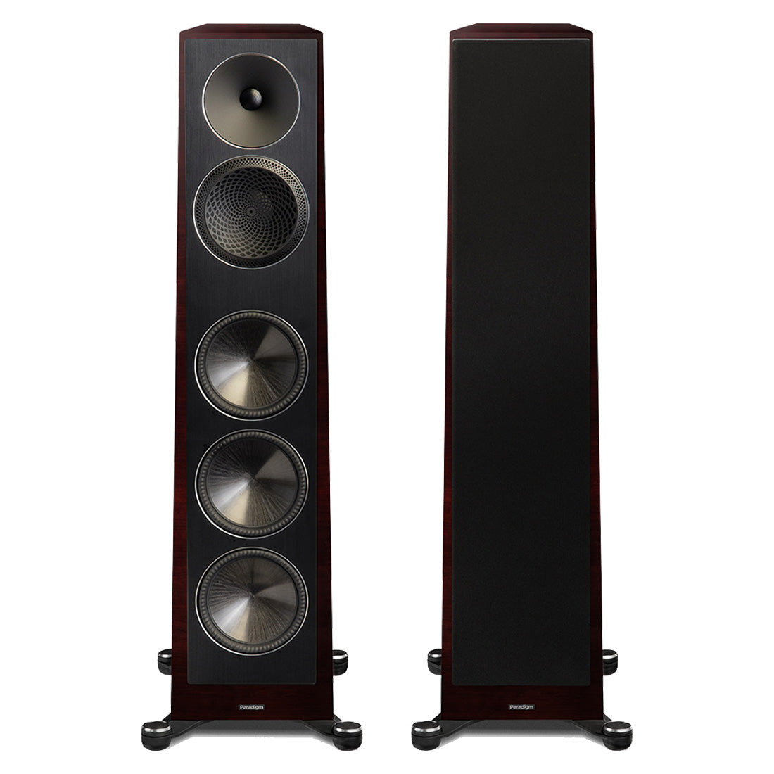 Paradigm Founder 120H 5-Driver 3 Way Hybrid Floor Standing Speaker - Midnight Cherry - Pair