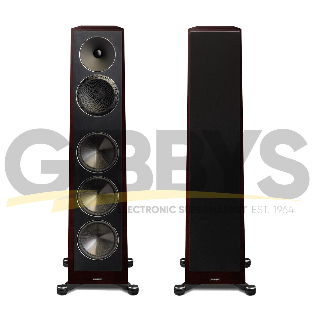 Paradigm Founder 120H Floor Standing Speakers | JL Audio Home Audio F212V2-GLOSS Fathom Dual 12" Powered Subwoofer - Bundle