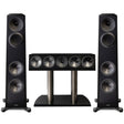 Paradigm Founder 80F Floor Standing Speaker - Pair | Founder 90C Center Channel Speaker - Gloss Black - Bundle