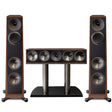 Paradigm Founder 80F Floor Standing Speaker - Pair | Founder 90C Center Channel Speaker - Walnut - Bundle