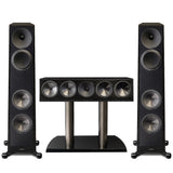 Paradigm Founder 80F Floor Standing Speaker - Pair | Founder 90C Center Channel Speaker - Black Walnut - Bundle