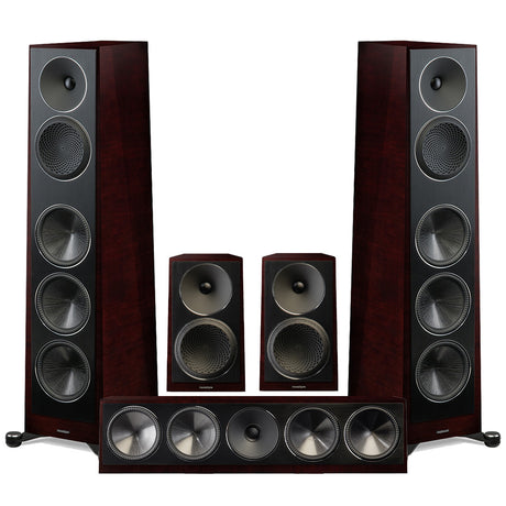 Paradigm Founder 120H Floor Standing Speakers | Founder 90C Center Channel Speaker | Paradigm Founder 40B Bookshelf Speakers - Midnight Cherry - Bundle