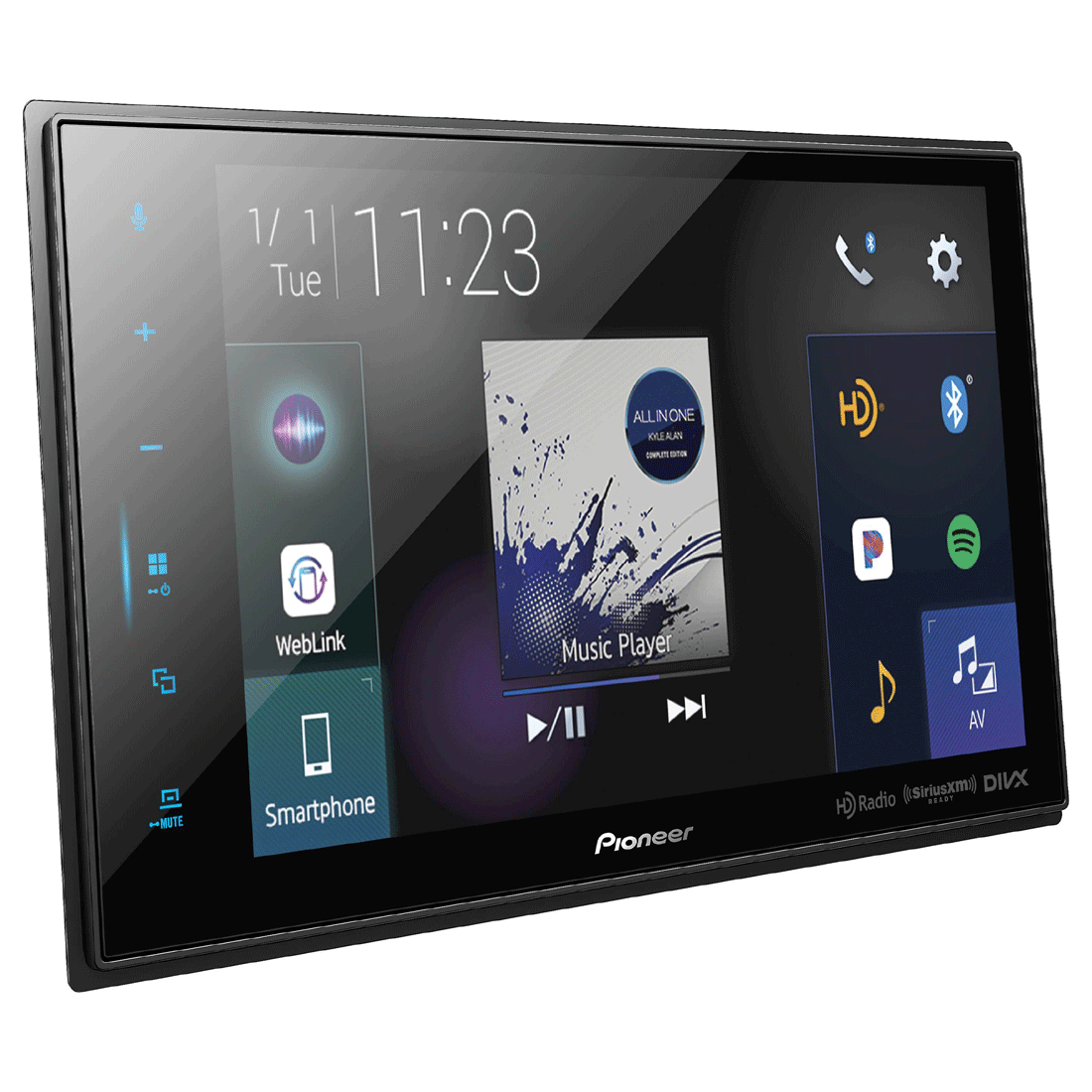 Pioneer DMH-C5500NEX Double-Din 8" Bluetooth Digital Multimedia Receiver (does not play discs)