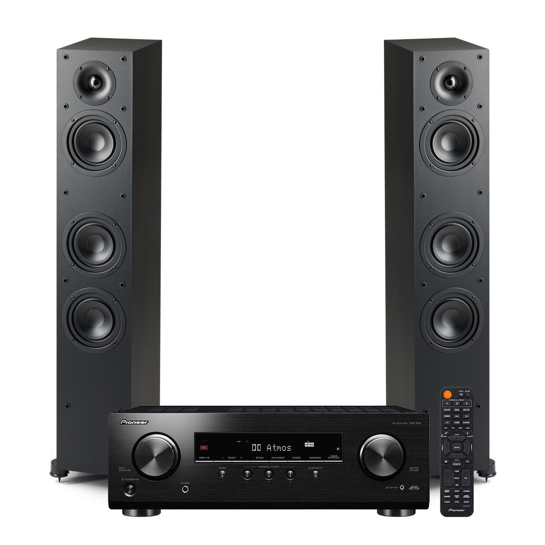 Pioneer VSX-534 5.2-Channel AV Receiver | Paradigm MONITOR SE 3000F Floor Standing Speakers - Pair