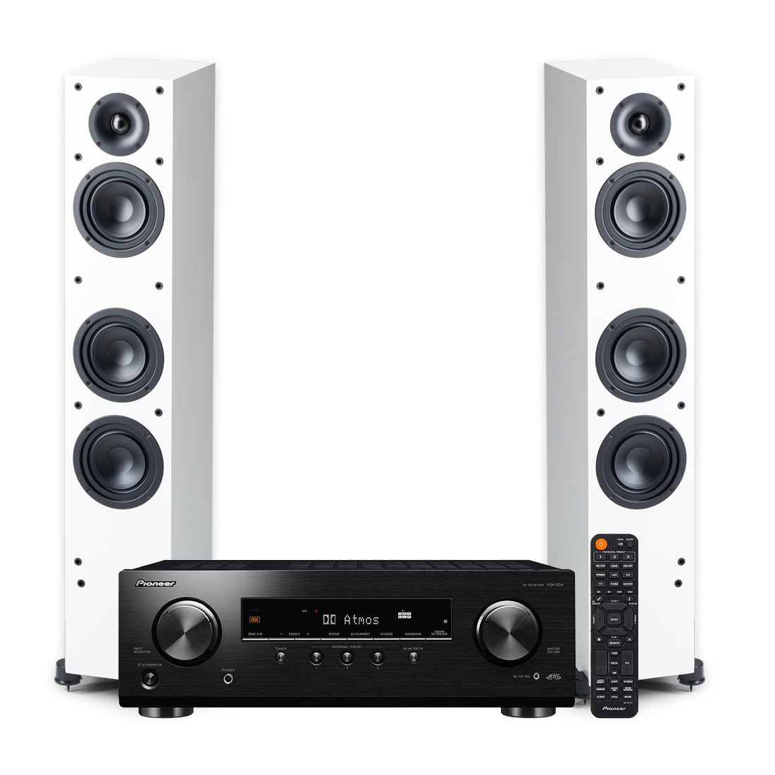 Pioneer VSX-534 5.2-Channel AV Receiver | Paradigm MONITOR SE 3000F Floor Standing Speakers - Pair