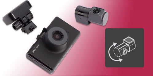 Pioneer VREC-DH300D 2-Channel Dual Recording HD Dash Cam with Rear-View Cam