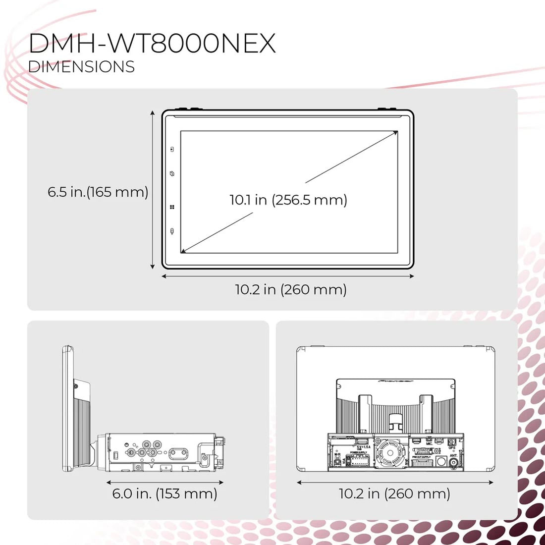 Pioneer SPHERA DMH-WT8000NEX 10.1" Floating Digital Multimedia Receiver