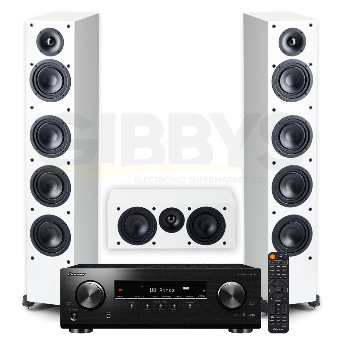 Pioneer VSX-534 5.2-Channel AV Receiver | Paradigm MONITOR SE 6000F 3.0 Speaker Bundle #2