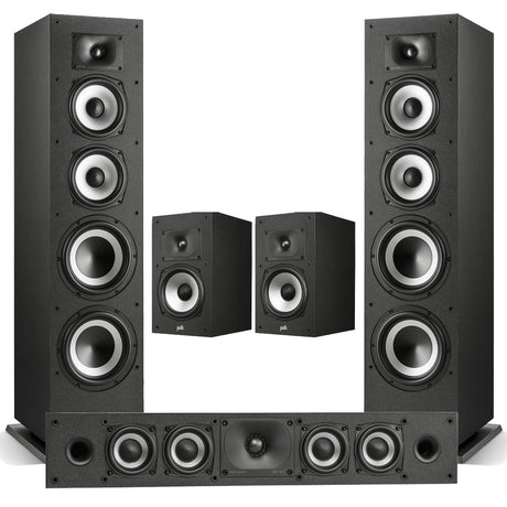 Polk Audio XT70 Floor Loudspeakers | XT35 Center Channel Loudspeaker | XT20 Bookshelf Loudspeakers - Bundle