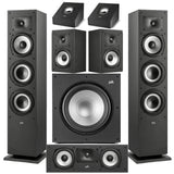 Polk Audio XT60 Floor Standing Speakers - Pair| Monitor XT30 Center Channel | XT15 Bookshelf Speakers | XT90 Height Speaker | XT12 12” Powered Subwoofer - Bundle