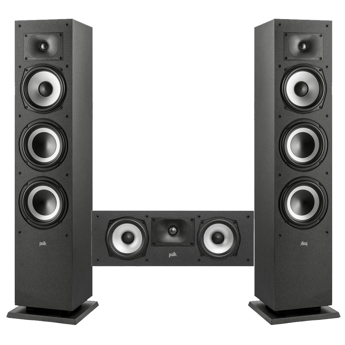 Polk Audio Monitor XT60 Floor Standing Loudspeakers – Pair | Monitor XT30 High Resolution Center Channel - Bundle