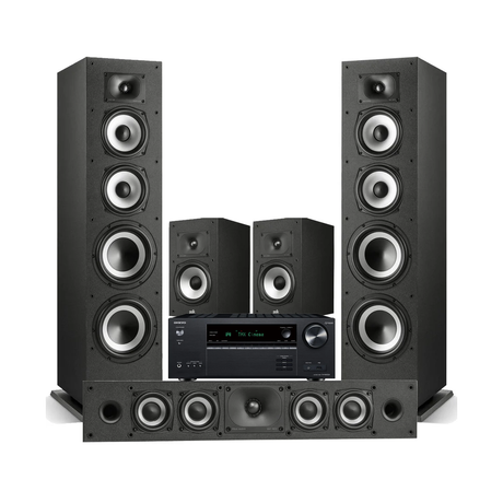 Onkyo TX-NR6100 7.2 Channel THX Certified Network A/V Receiver | Polk Audio XT70 Floor Loudspeakers | XT35 Center Channel Loudspeaker | XT20 Bookshelf Loudspeakers - Bundle