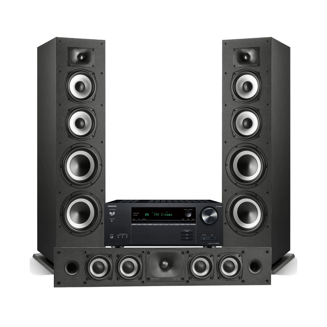 Polk Audio Monitor XT70 Floor Standing Speakers - Pair | Monitor XT35 Center Channel Loudspeaker - Bundle (Copy)