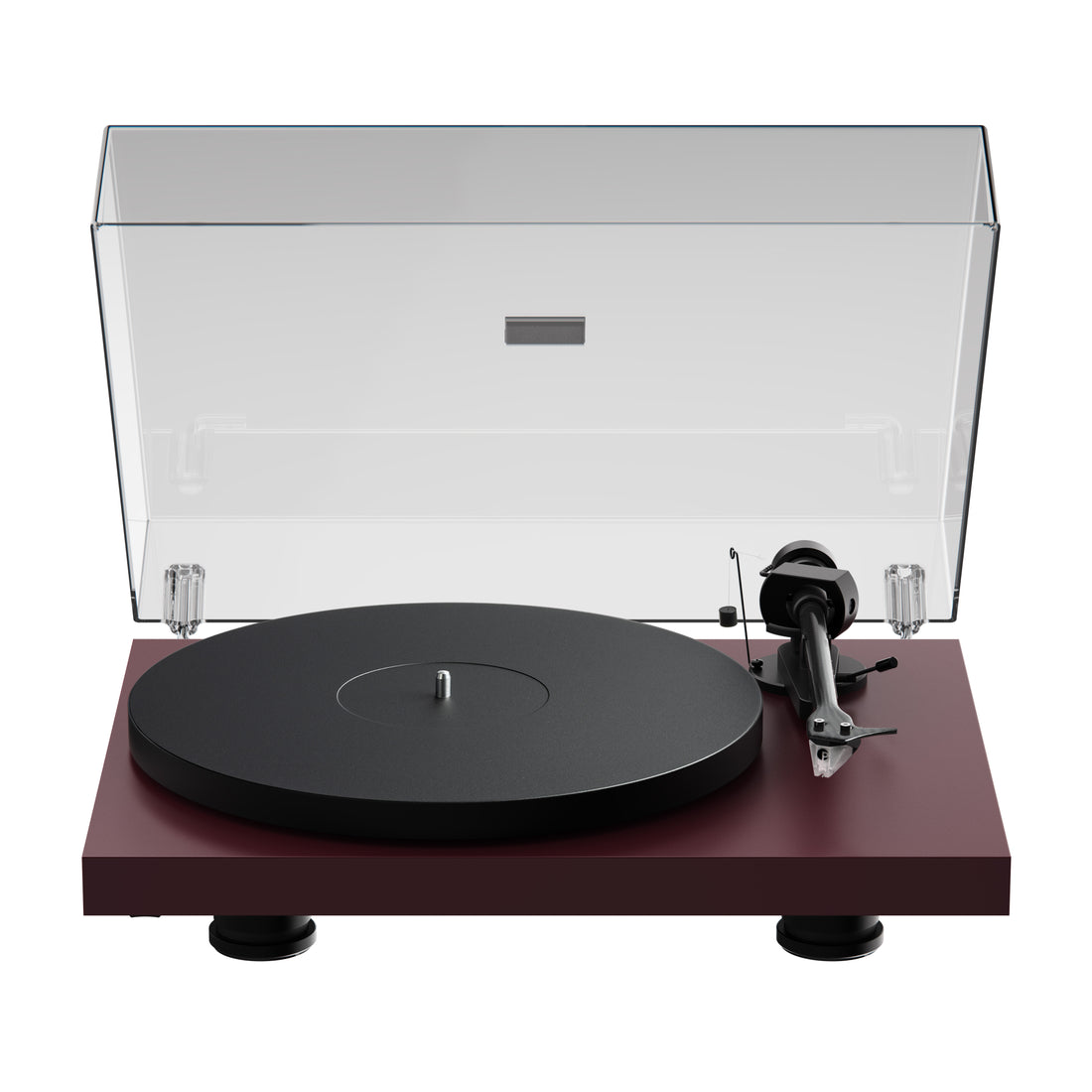 Pro-Ject Debut Evo 2 Turntable in wine finish with dust cover