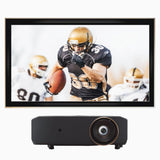 JVC LX-NZ30 4k UHD Laser Projector | LX-120G169 120" Grey 16:9 Fixed Screen - Projector Bundle