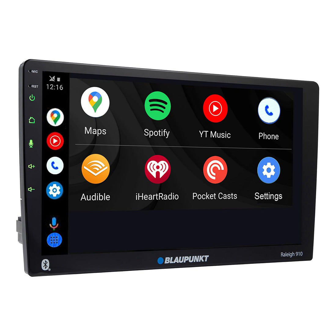 Blaupunkt RALEIGH910 Single Din Floating Mount Receiver 10.1" Screen With BT / Apple CarPlay / Android Auto