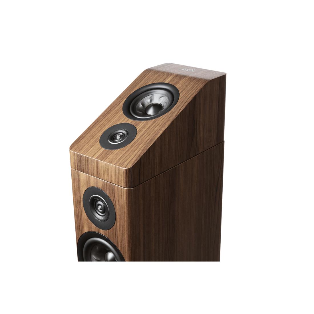 Polk Reserve R900 Height Module Speaker on top of tower speaker