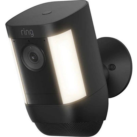 Ring Spotlight Cam Pro Battery Powered Motion Detection, Night Vision Camera, Black