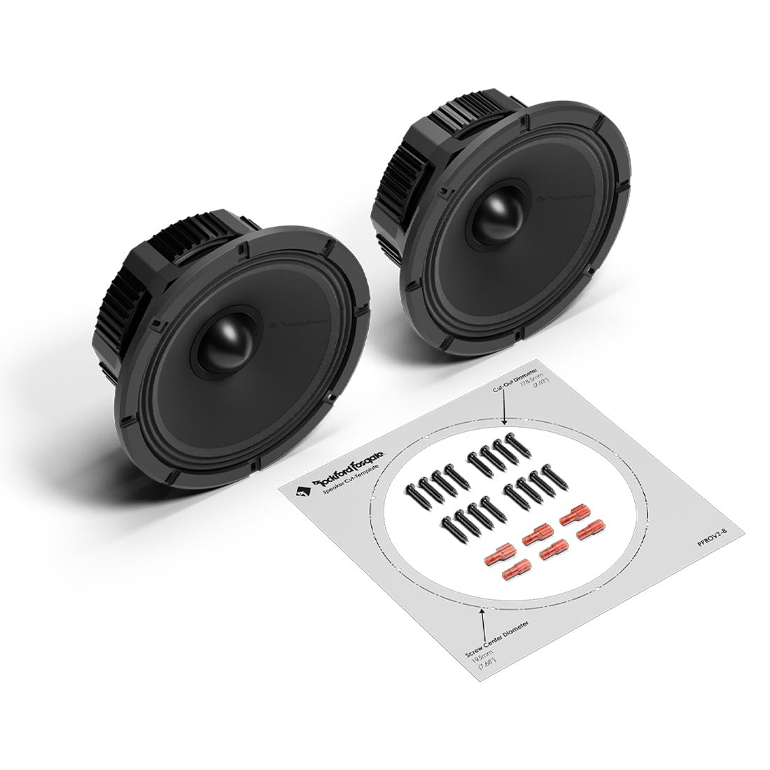 Rockford Fosgate PPROV2-8 Punch Pro 8” 4-Ohm Midrange Speakers - Pair