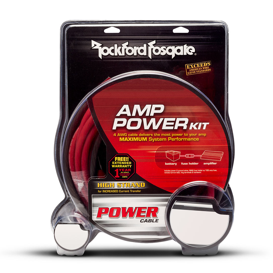 Rockford Fosgate RFK1 1/0 AWG Power Amplifier Kit