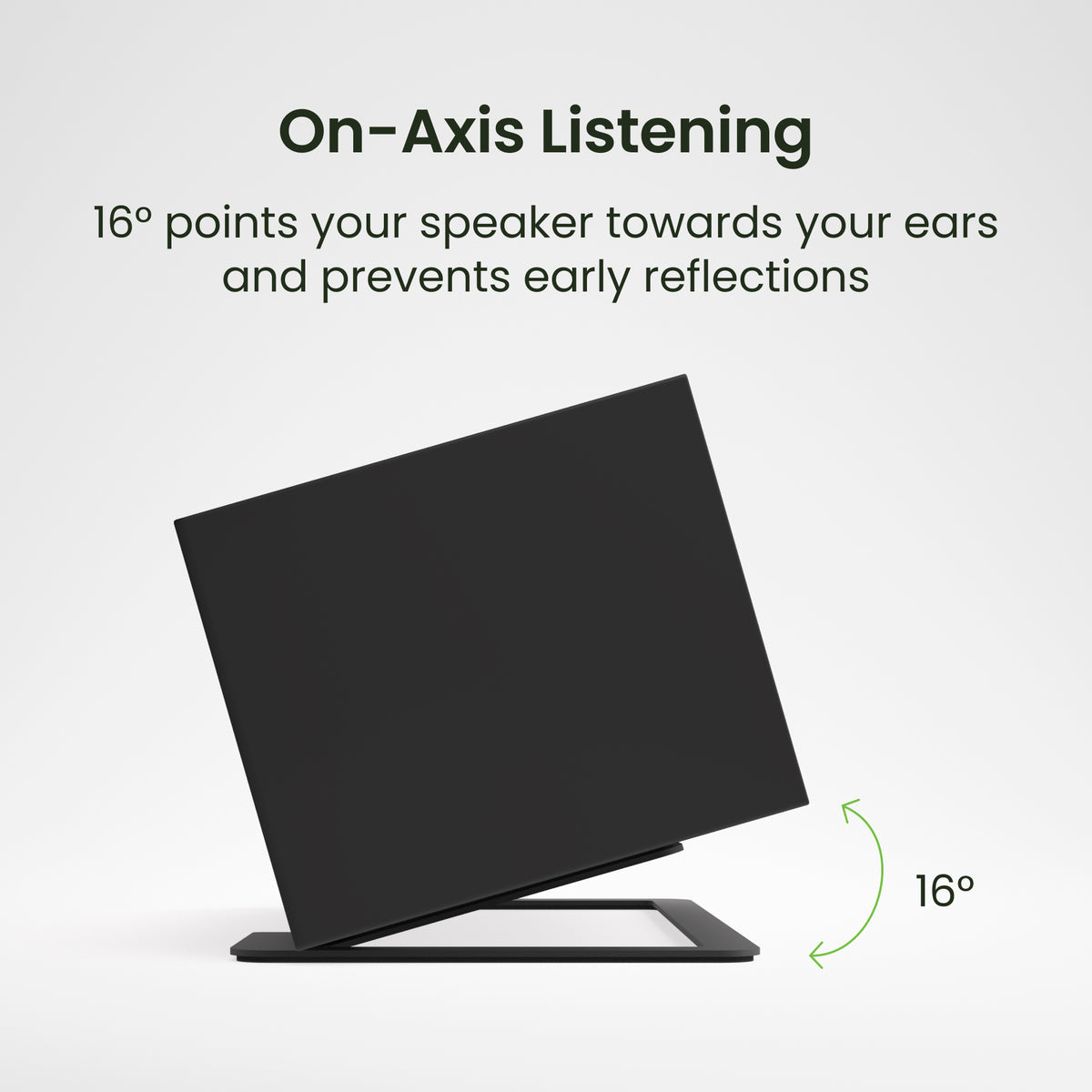 Kanto S12 Low-Profile Center Channel Speaker Stand with 16° Tilt - Black
