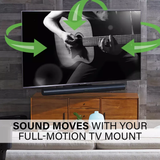 SANUS WSSATM1-B2 Extendable Soundbar TV Mount For Sonos Arc And Arc Ultra - Black