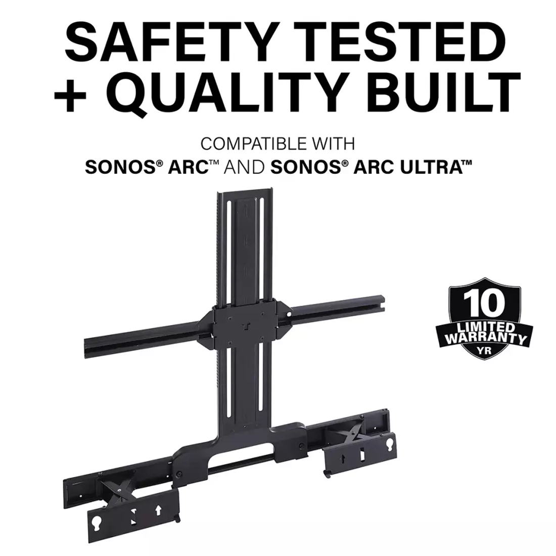 SANUS WSSATM1-B2 Extendable Soundbar TV Mount For Sonos Arc And Arc Ultra - Black