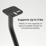 Kanto SLH Universal Height-Adjustable Satellite Speaker Stands with 26"-40" Adjustment - Black - Pair