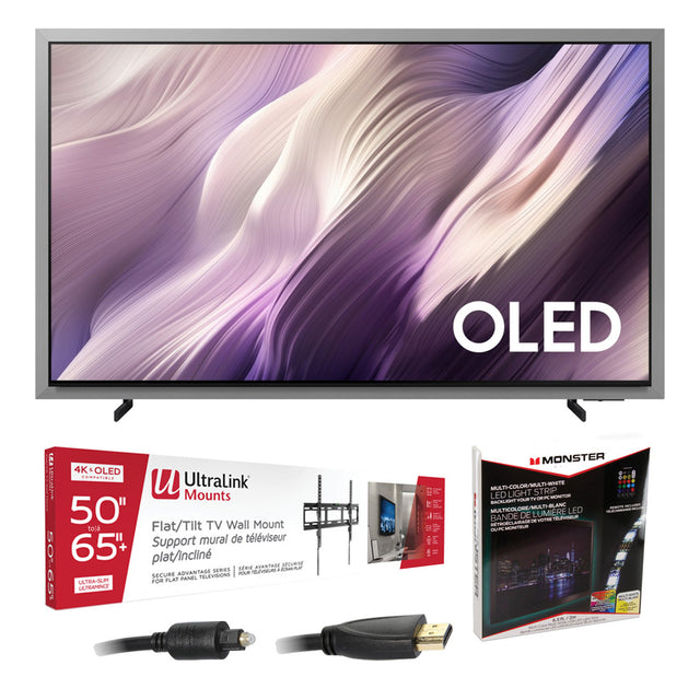 Samsung S95H OLED 4K Vision AI Smart TV - 2026 | Ultralink KIT3LED Home Entertainment Starter Kit - Bundle