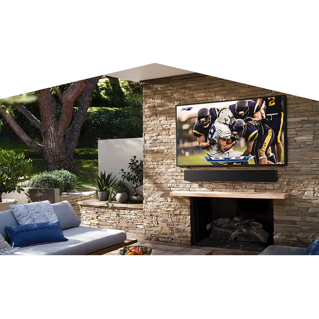 Samsung LST7TAFXZC The Terrace Outdoor 4K TV | Wall Mount Bundle