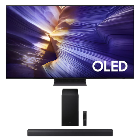 Samsung S90F OLED 4K Vision AI Smart TV | HW-B550F/ZC 2.1 Channel Soundbar - 2025 (HWB550F/ZC) - Bundle