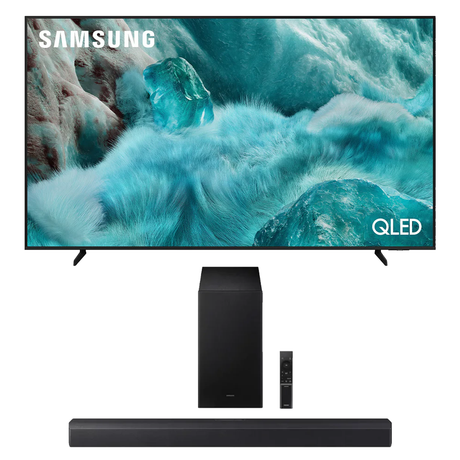 Samsung Q7F QLED 4K Vision AI Smart TV | HW-B550F/ZC 2.1 Channel Soundbar - 2025 - Bundle
