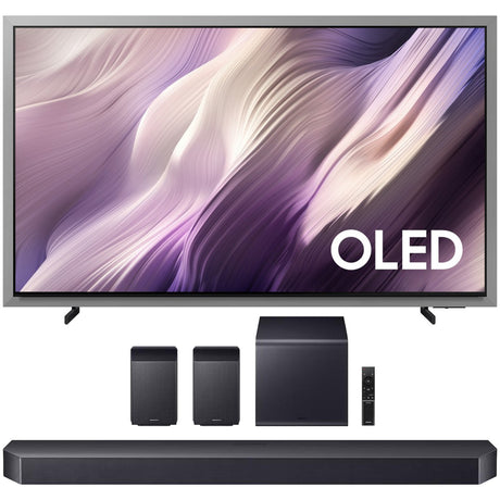 Samsung S95H OLED 4K Smart TV with Vision AI | HW-Q990H/ZC 11.1.4 Channel Soundbar with Subwoofer & Rear Speaker - 2026 Bundle