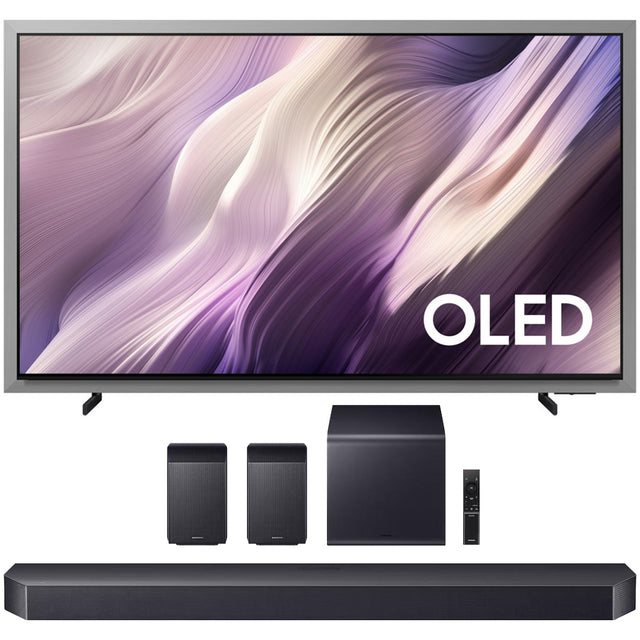 Samsung S95H OLED 4K Smart TV with Vision AI | HW-Q990H/ZC 11.1.4 Channel Soundbar with Subwoofer & Rear Speaker - 2026 Bundle