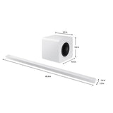 Samsung HW-S801D/ZC 3.1.2 Channel Ultra Slim Sound Bar with Wireless Subwoofer - White - 2024