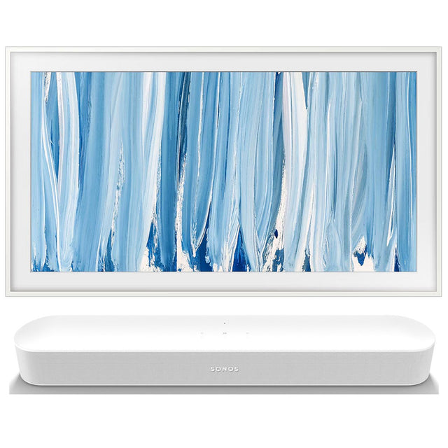 Samsung LS03HW The Frame Pro 4K Vision AI Smart TV | VG-SCFH55WTBZA White Bezel | Sonos Beam Gen 2 Compact Soundbar - Bundle