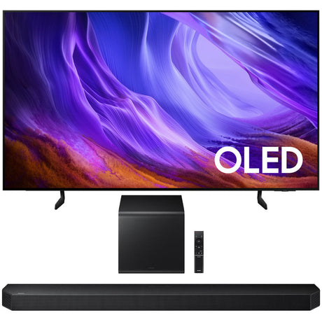 Samsung S85H OLED 4K Vision AI Smart TV | HW-Q800H/ZC 15.1.2 Channel Soundbar and Subwoofer - 2026 Bundle